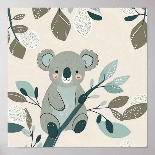 Koala Cuteness Nursery Poster (Voorkant)