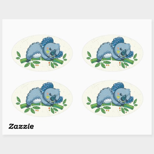 Koala Cuties Ovale Sticker (Vel)