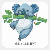 Koala Cuties Vierkante Sticker (Voorkant)