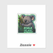 Koala De Stille Introvert | Schattig Minimalistisc Sticker (Vel)