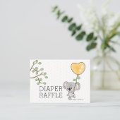 Koala Diaper Raffle Ticket Enclosure Card Informatiekaartje (Staand voorkant)