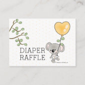 Koala Diaper Raffle Ticket Enclosure Card Informatiekaartje (Voorkant)