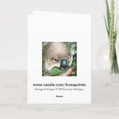 Koala die een Kaart van de Verjaardag van het Blad (Achterkant)