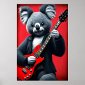 Koala die gitaar speelt | AI Art. Poster (Voorkant)
