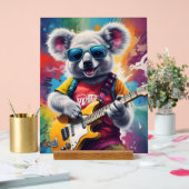Koala die gitaar speelt, rockgraffiti acryl bord (Huwelijk)