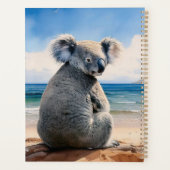 Koala die naar de oceaan kijkt planner (Achterkant)