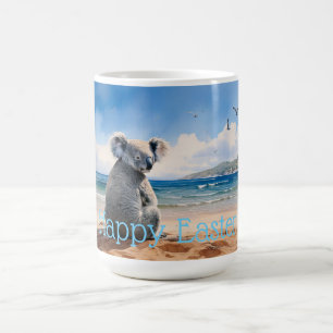 Koala die naar de oceaan kijkt Prettig Pasen Koffiemok