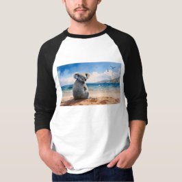 Koala die naar de oceaan kijkt t-shirt
