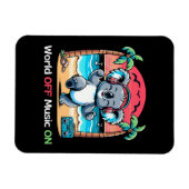 Koala die op het strand vibet magneet (Horizontaal)