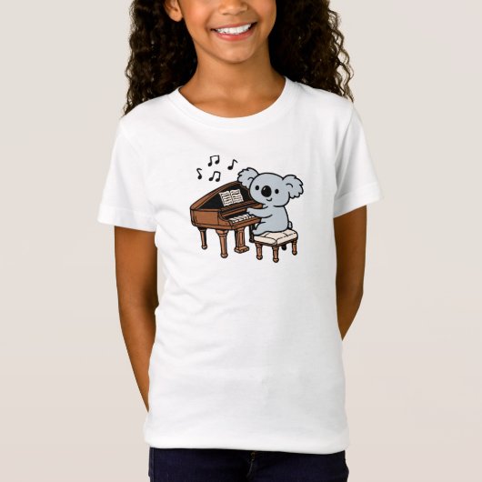 Koala die piano speelt t-shirt (Voorkant)