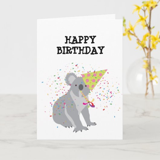 Koala - Dieren met partij Kaart (Gele Bloem)