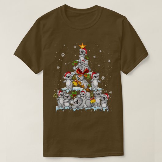 Koala Dierenvriend Xmas Gift Koala kerstboom T-shirt (Design voorkant)