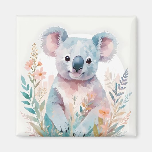 Koala Dierlijke Natuur Milieu Forest Art Magneet (Voorkant)