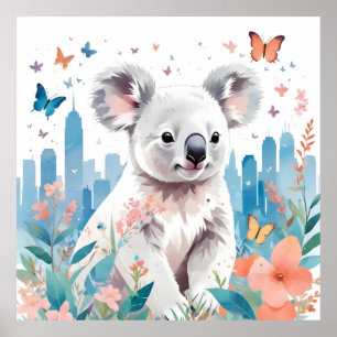 Koala  Dierlijke Natuur Milieu Forest Art Poster