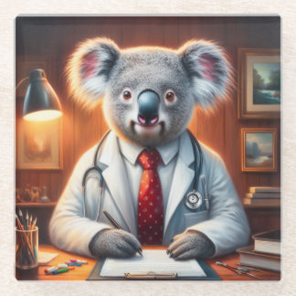 Koala Doctor Glazen Onderzetter