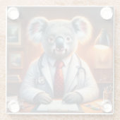 Koala Doctor Glazen Onderzetter (Achterkant)
