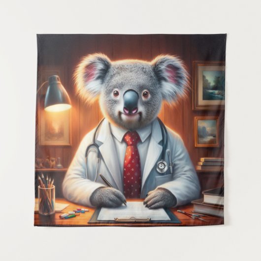 Koala Doctor Wandkleed (Voorkant)