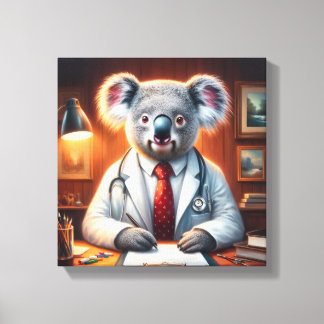Koala Dokter Canvas Afdruk