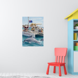 Koala Dolfijn Kijken Avontuur op de Open Zee Poster