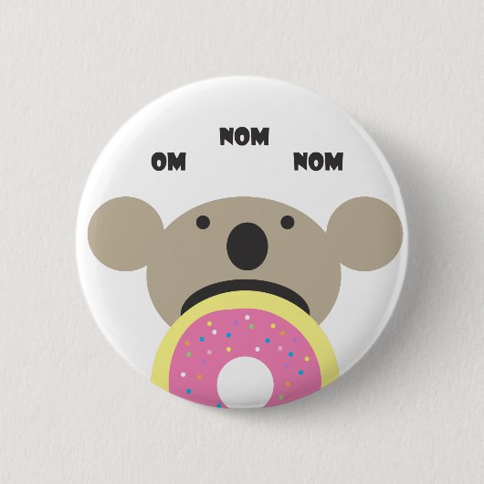 Koala Donut Diet Ronde Button 5,7 Cm (Voorkant)