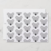 Koala draait één dier voor de eerste geboorte kaart (Achterkant)