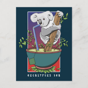 Koala Drink eucalyptusthee Briefkaart