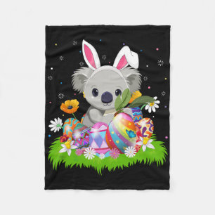 Koala Easter Egg Hunt Bunny Ear Koala Easter Sunda Fleece Deken