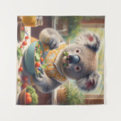 Koala Eating Salade Wandkleed (Voorkant (horizontaal))