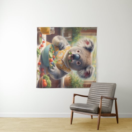 Koala Eating Salade Wandkleed (In Situ (horizontaal))