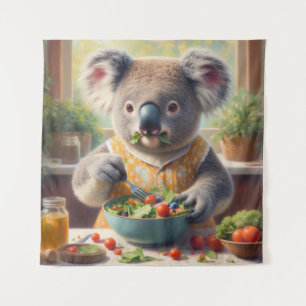 Koala Eating Salade Wandkleed