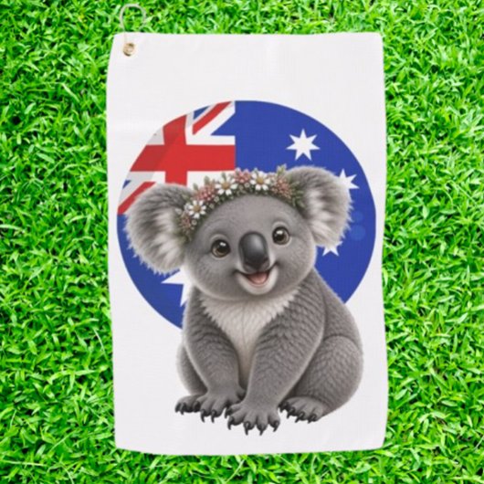 Koala Een Klein Stukje Australië Golf Handdoek