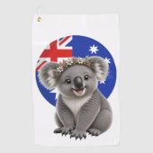 Koala Een Klein Stukje Australië Golf Handdoek (Voorkant)