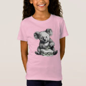 Koala eet een broodje Schattige Beer T-shirt (Voorkant)