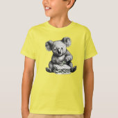 Koala eet een broodje Schattige Beer T-shirt (Voorkant)