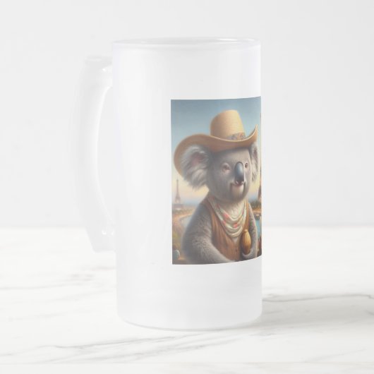 Koala Eiffeltoren Matglas Bierpul (Voorkant links)