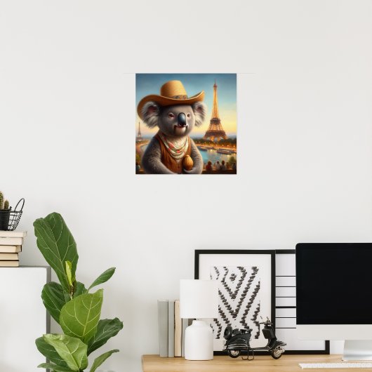Koala Eiffeltoren Poster (Thuiskantoor)