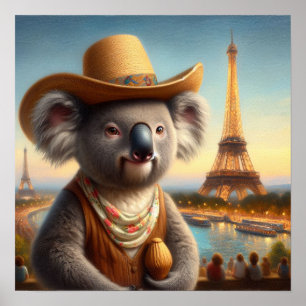 Koala Eiffeltoren Poster