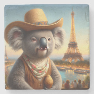 Koala Eiffeltoren Stenen Onderzetter