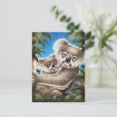 Koala en Baby Briefkaart (Staand voorkant)