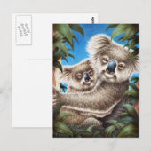 Koala en Baby Briefkaart (Voorkant / Achterkant)