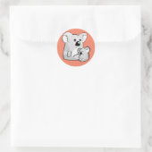 Koala en Baby Ronde Sticker (Tas)