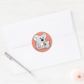 Koala en Baby Ronde Sticker (Envelop)