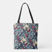 Koala en Berry Patroon Tote Bag (Achterkant)