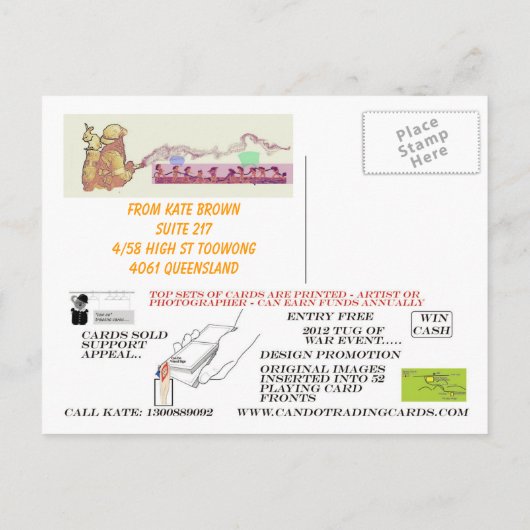 koala en brandweerman uitnodiging briefkaart (Achterkant)