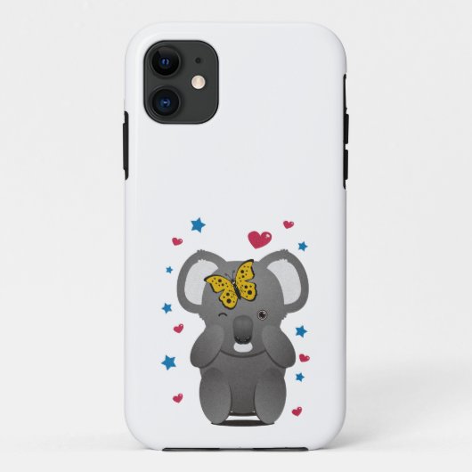 Koala en Butterfly Case-Mate iPhone Case (Achterkant)