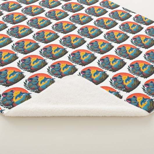 Koala en Dolfijn Sherpa Deken (3/4)