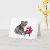 Koala en Eucalyptus Kaart (Gele Bloem)