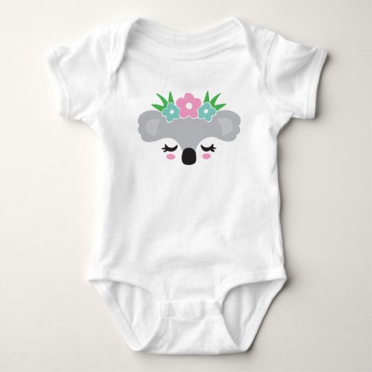 Koala en Glowers babyslaapzak Romper (Voorkant)
