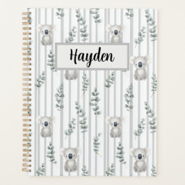 Koala en grijze strepen planner