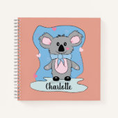 Koala en Hearts Kind Handschrift Notitieboek (Voorkant)